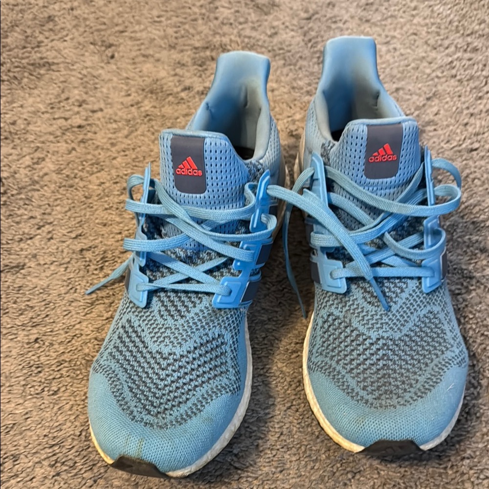 Adidas Blue and Red Athletic Sneakers